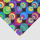 Papier Mousseline Cercles géométriques arc-en-ciel   (Détail)