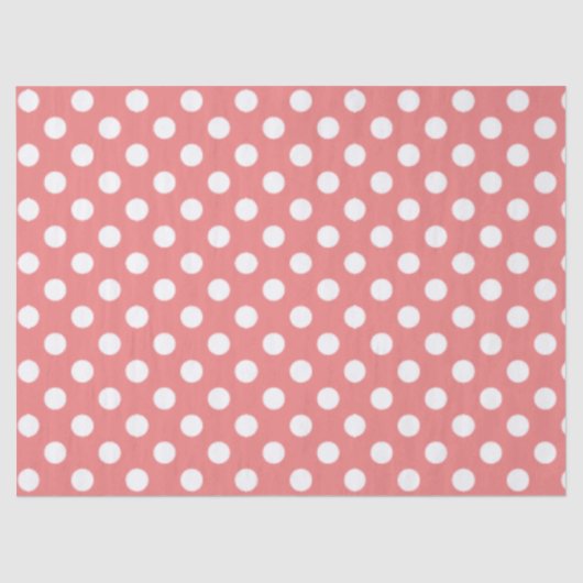 Papier Mousseline Cercles Motif corail clair (Recto)