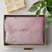 Papier Mousseline Cercles Pink Ombre Gold Chic (Cadeau)