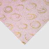 Papier Mousseline Cercles Pink Ombre Gold Chic (Détail)