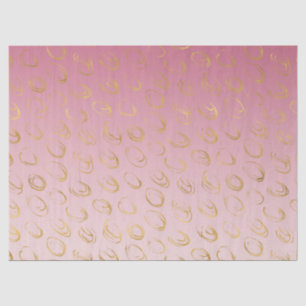 Papier Mousseline Cercles Pink Ombre Gold Chic