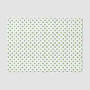 Papier Mousseline Cercles Pois verts de Pistachio
