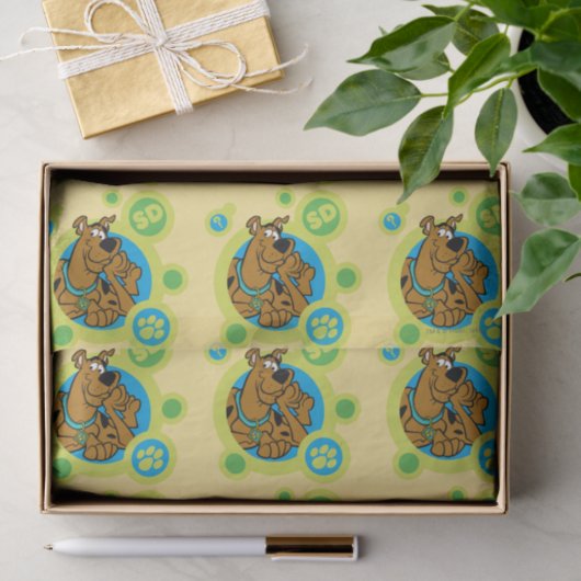 Papier Mousseline Cercles Scooby-Doo SD Badge (Cadeau)