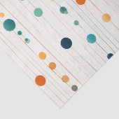 Papier Mousseline Cercles Tangerins Turquoise (Détail)