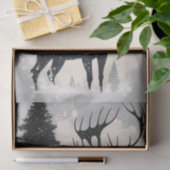 Papier Mousseline Cerf aux arbres (Cadeau)