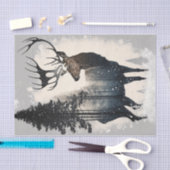 Papier Mousseline Cerf aux arbres (Artisanat)