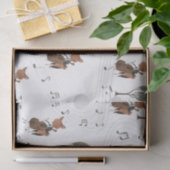 Papier Mousseline Cerf Avec Papier Tissu Cello (Cadeau)