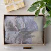 Papier Mousseline Cerf avec troupeau en hiver, Découpage (Cadeau)