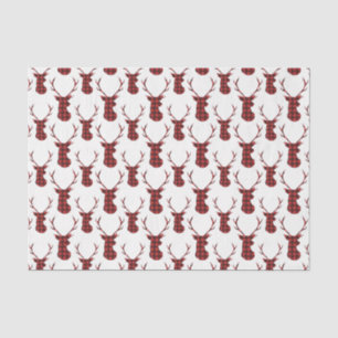Papier Mousseline Cerf de Buffalo à carreaux rouges