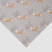 Papier Mousseline Cerf de Noël aux oiseaux (Détail)