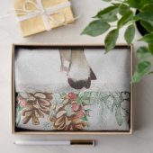 Papier Mousseline Cerf de Noël rétro et Sucre de canne (Cadeau)