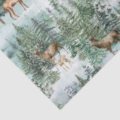 Papier Mousseline Cerf De Noël Rustique En Découpage Forestier (Détail)