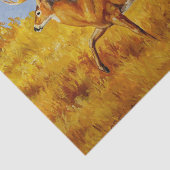 Papier Mousseline Cerf de Virginie à l'automne Forêt d'Aspen (Détail)