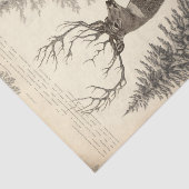 Papier Mousseline Cerf d'hiver vintage (Détail)