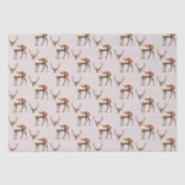 Papier Mousseline Cerf Élans Noël (Recto)