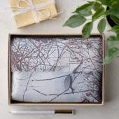 Papier Mousseline Cerf en hiver Photo Tissus Papier (Cadeau)