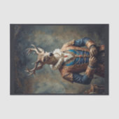 Papier Mousseline Cerf noble Renaissance en robe victorienne (Recto)