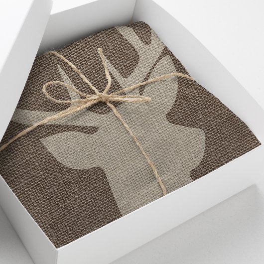 Papier Mousseline Cerf Toile de Jute Rustique