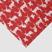 Papier Mousseline Cerfs communs rustiques de silhouette sur le (Détail)