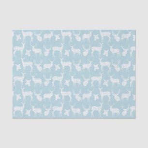 Papier Mousseline Cerfs communs rustiques de silhouette sur le