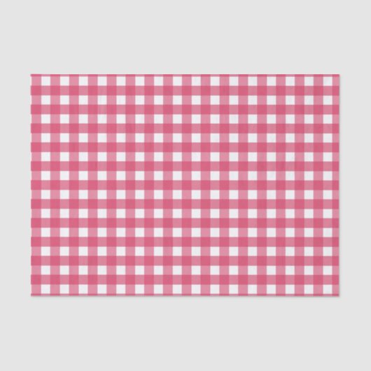 Papier Mousseline Cerise en vichy (Recto)