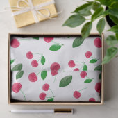 Papier Mousseline Cerise juteuse (Cadeau)
