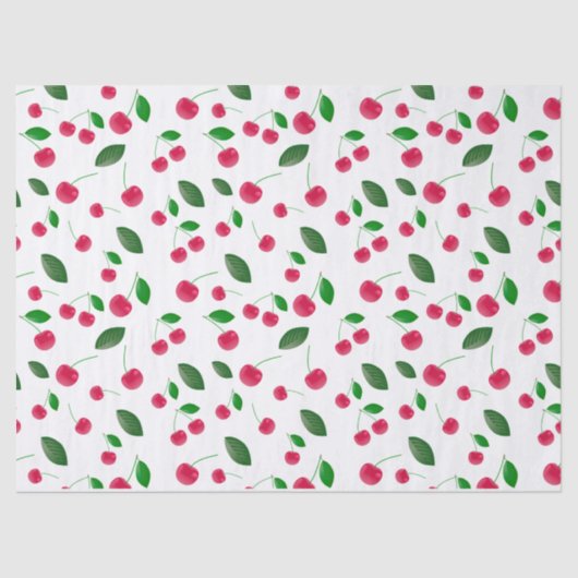 Papier Mousseline Cerise juteuse (Recto)
