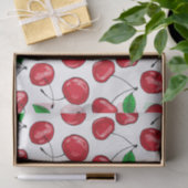 Papier Mousseline Cerises (Cadeau)