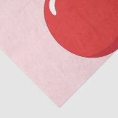 Papier Mousseline Cerises avec coquette à cou rose (Détail)