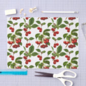 Papier Mousseline Cerises botaniques vintages Imprimer en blanc (Artisanat)