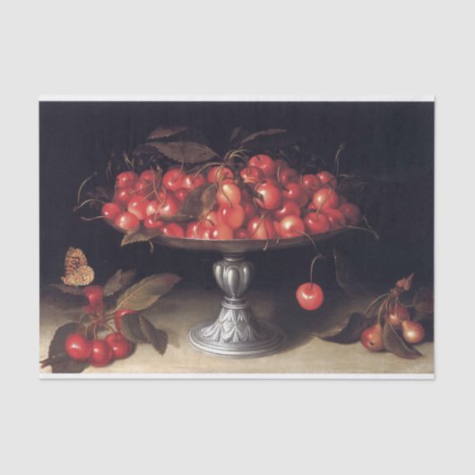 Papier Mousseline Cerises dans une compote d'argent par Fede Galizia (Recto)