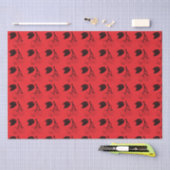 Papier Mousseline Cerises noires en rouge (Artisanat)