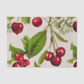 Papier Mousseline Cerises vintages (Recto)