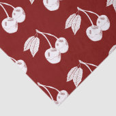 Papier Mousseline Cerisier de bois blanc sur le rouge foncé (Détail)