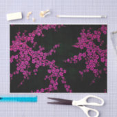 Papier Mousseline Cerisiers japonais floraux orientaux (Artisanat)