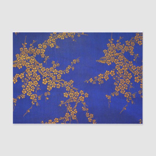 Papier Mousseline Cerisiers japonais floraux orientaux (Recto)