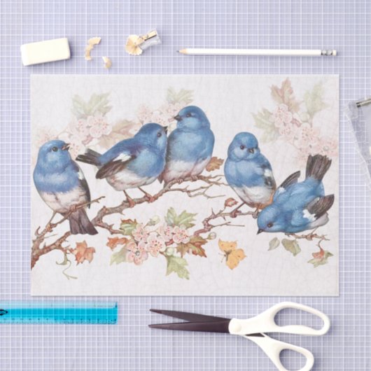 Papier Mousseline Ces bébés bleues (Artisanat)