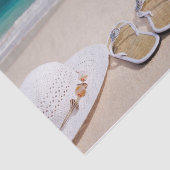 Papier Mousseline C'est la Vie !  Plage, Casquette et tongs (Détail)