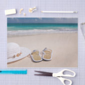 Papier Mousseline C'est la Vie !  Plage, Casquette et tongs (Artisanat)