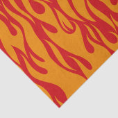 Papier Mousseline C'est Lit Fun Rouge & Orange Flames Motif (Détail)