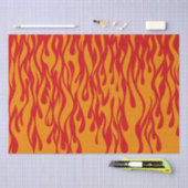 Papier Mousseline C'est Lit Fun Rouge & Orange Flames Motif (Artisanat)