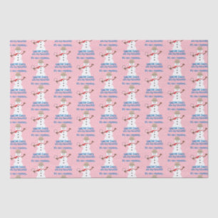 Papier Mousseline C'est NOw Mystery Detective Snowman Pink