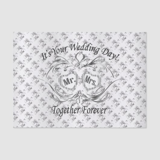 Papier Mousseline C'est ton mariage - Argent (Recto)