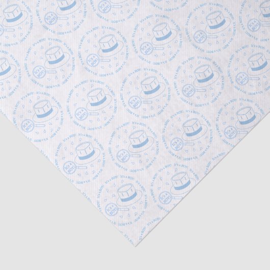 Papier Mousseline C'est un garçon ! faire-part (Détail)