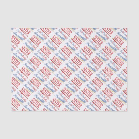 Papier Mousseline C'Est Un Vraiment Incroyable Cadeau Soeur (Recto)