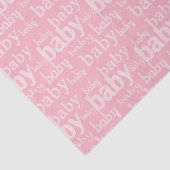 Papier Mousseline C'est une fête de Baby shower rose fille (Détail)