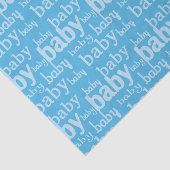Papier Mousseline C'est une fête du Baby shower bleu garçon (Détail)