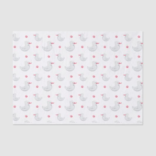 Papier Mousseline C'est une fille : mignonne Motif de canard (Recto)