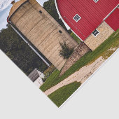 Papier Mousseline Cette Grange Rouge Est Trop Parfaite Pour Être Rée (Détail)