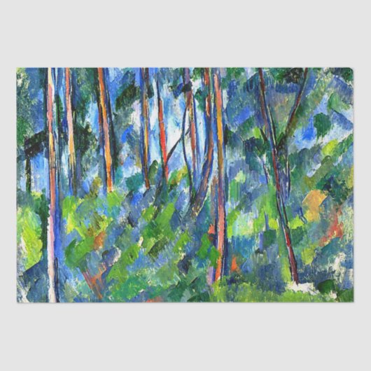 Papier Mousseline Cézanne - Dans les Bois, célèbre peinture (Recto)